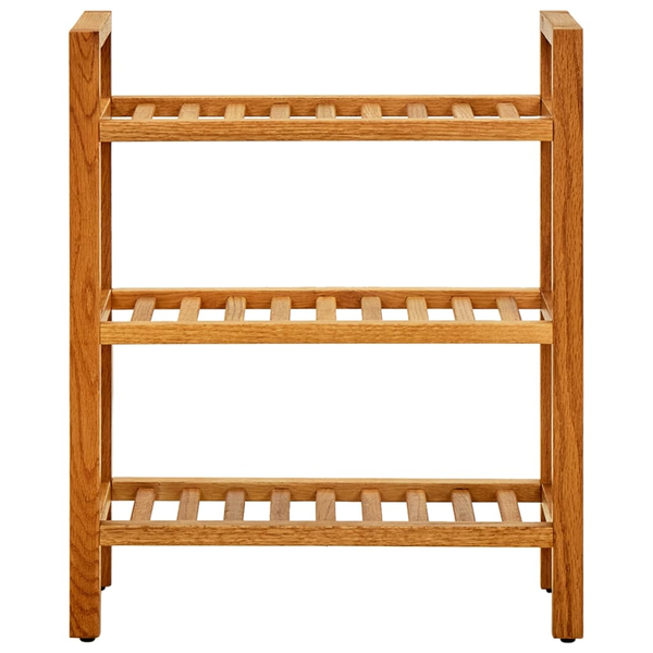 Pantofar cu 3 rafturi, 50x27x60 cm, lemn masiv de stejar