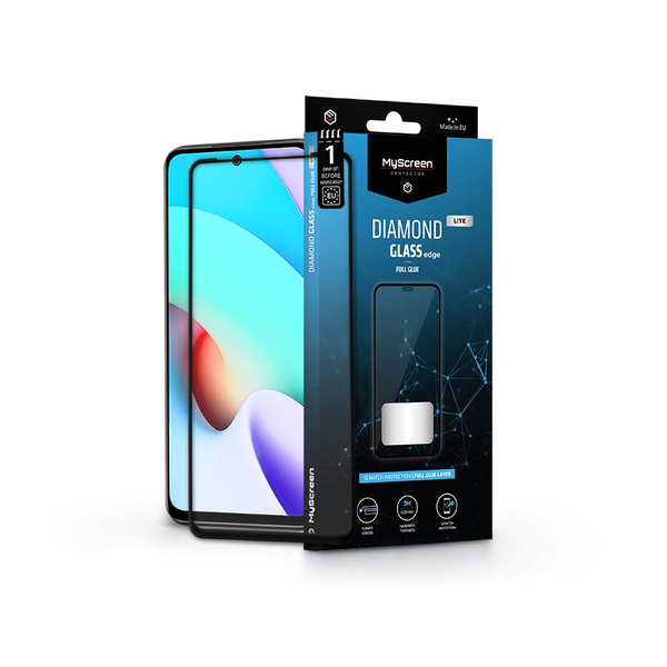 MyScreen Protector Diamond Glass Lite Edge2.5D Full Glue Xiaomi Redmi 10/Redmi 10 Prime edzett üveg kijelzővédő fólia fekete kerettel (LA-1943)
