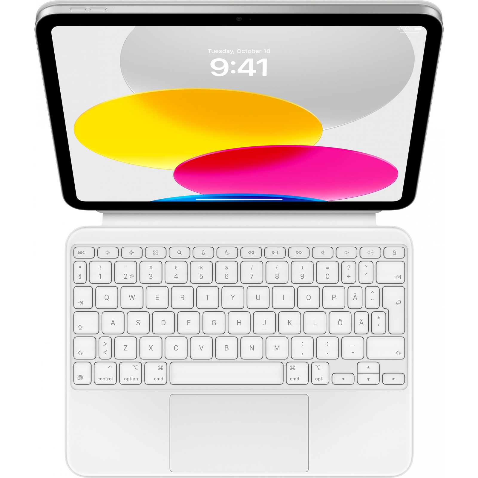 A Magic Keyboard Folio a tizedik generációs iPad tökéletes kiegészítője. Csodás élmény gépelni vele, beépített érintőpadjával megoldhatod a nagy precizitást igénylő feladatokat, és 14 funkcióbillentyű is van rajta. A változatosan használható kiegészítő k