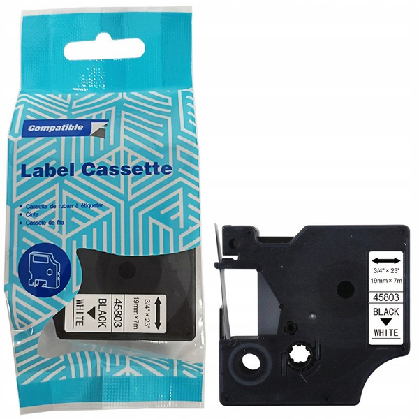 Taśma DYMO D1 45803 19mm x 7m S0720830 czarny na białym zamiennik