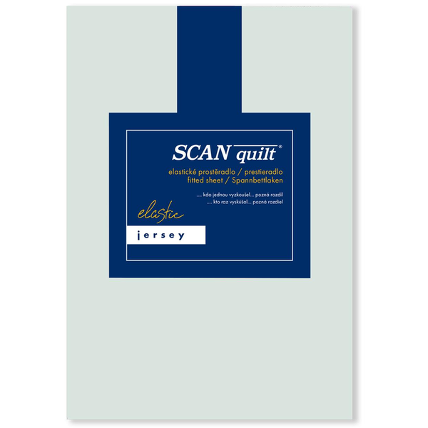SCANquilt JERSEY ELASTIC LYCRA lepedő, vízkék, 140×200 cm