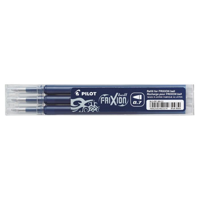 Pilot Frixion Ball/Clicker Rollertollbetét - 0.35mm / sötétkék (3 db) (BLS-FR-7-BB-S3)