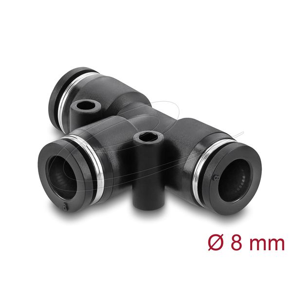 DELOCK Pneumatik Steckverbinder 8mm T-Form