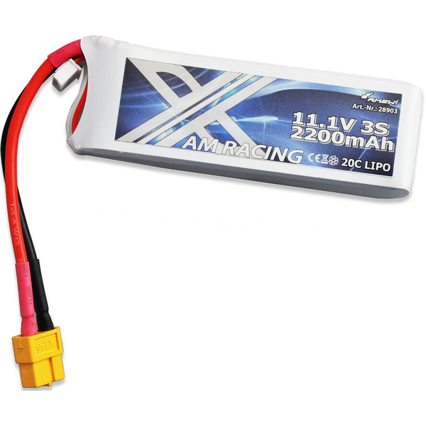 Amewi Zubehör LiPo Akku 3S 11,1V 2200mAh 20C Softcase, XT60