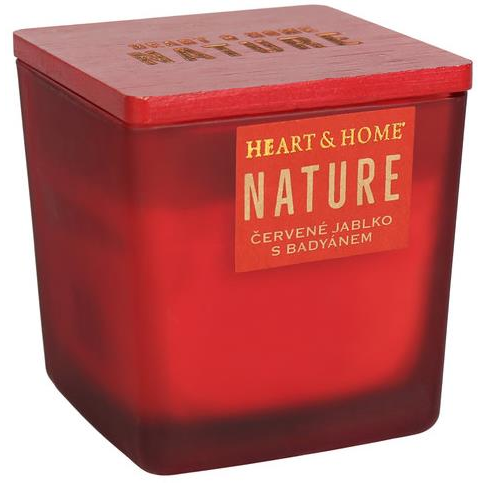 HEART &amp; HOME Nature Piros alma csillagánizzsal - piros 210 g