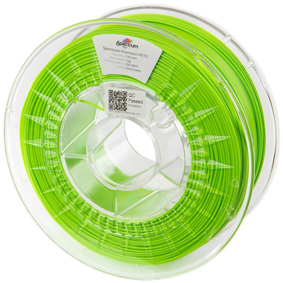 Spectrum 3D nyomtatószál, Premium PET-G, 1,75 mm, Lime Green, 1 kg (80131)