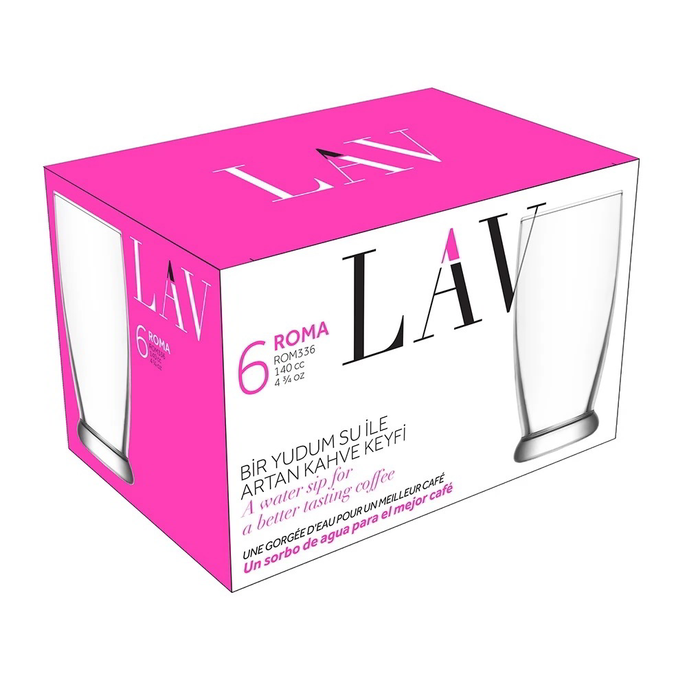 LAV Roma Liqueur 140ml Likőrös üveg pohár szett 6 darabos (LV-ROM336F)