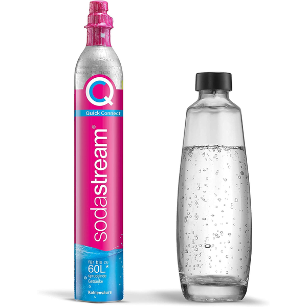 SodaStream + Quick Connect CO2 palack / 1L üveg palack szódagéphez