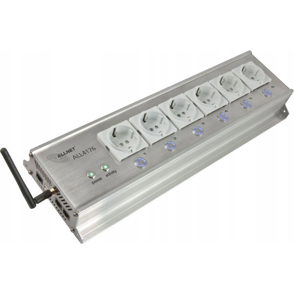 Allnet 221638 WiFi elosztó 6 részes Ezüst Hidegkészülék dugó 1 db (ALL4176v3)