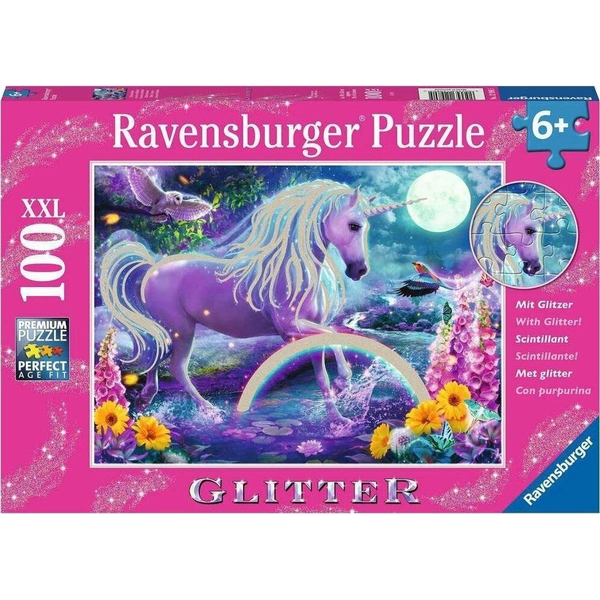  Ravensburger Puzzle 300el Brokatowy jednorożec 129805 RAVENSBURGER