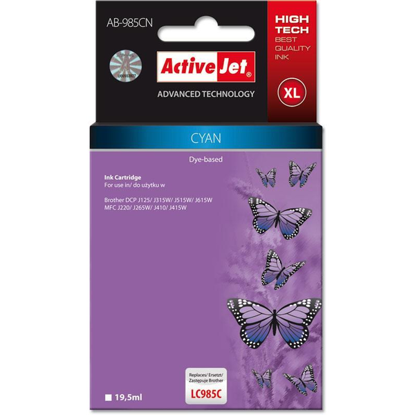 Tusz Activejet tusz AB-985CN / LC-985C (cyan)
