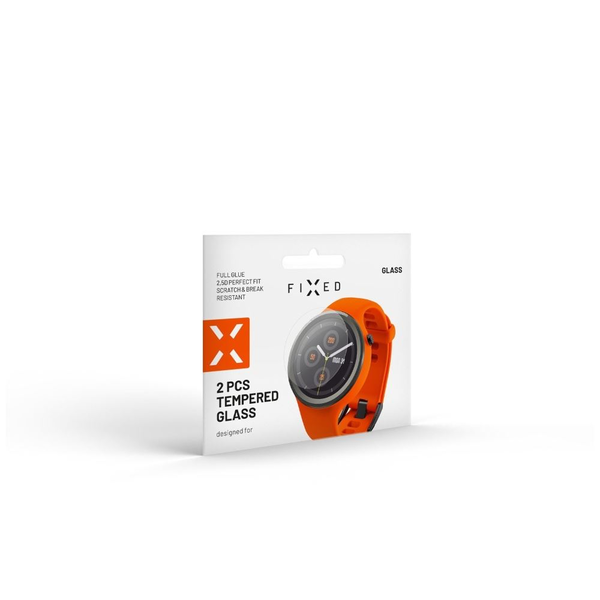 Комплект стъклено фолио Fixed, Съвместимо с Garmin Fenix 7 47mm / Epix PRO, 2 бр., Прозрачно