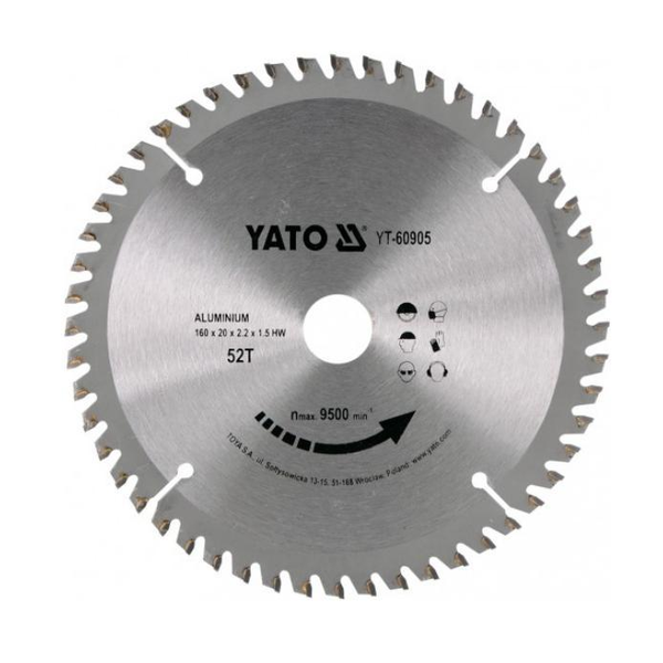 Yato Körfűrészlap Alumíniumhoz 180 X 20 X 1,5 mm 60 T