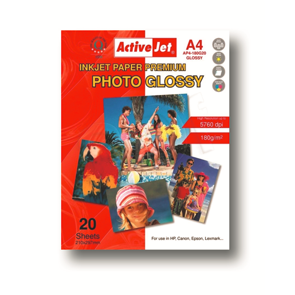 ActiveJet AP4-180G20 A4 fotópapír (20 db/csomag) (EXPACJPAP0009)