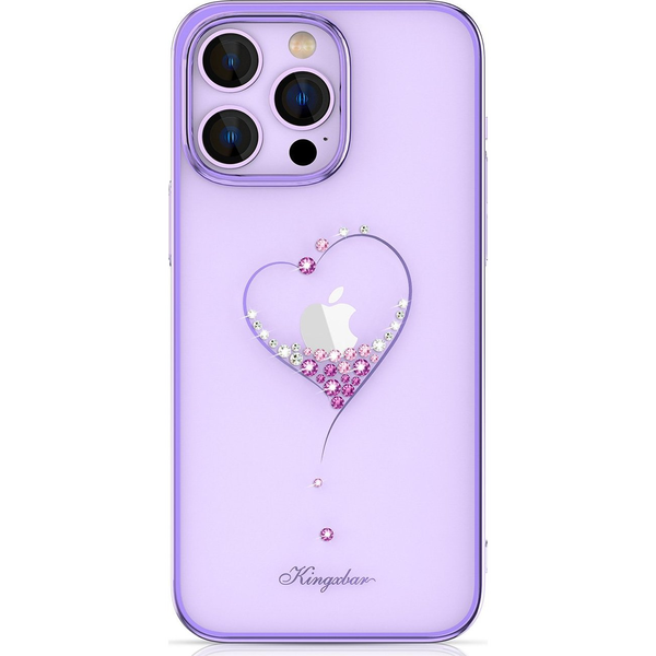 Kingxbar Wish Sorozat Tok iPhone 14 Plus Díszített Kristályok Lila