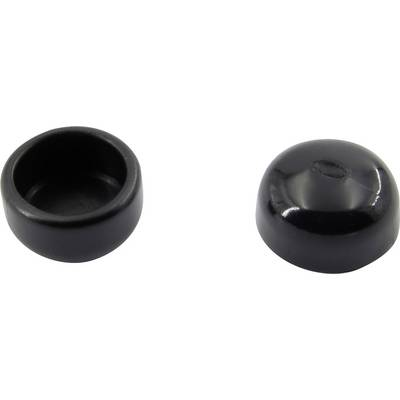 PVC zárósapka 100 db, fekete, TRU COMPONENTS TC-EP-0804203