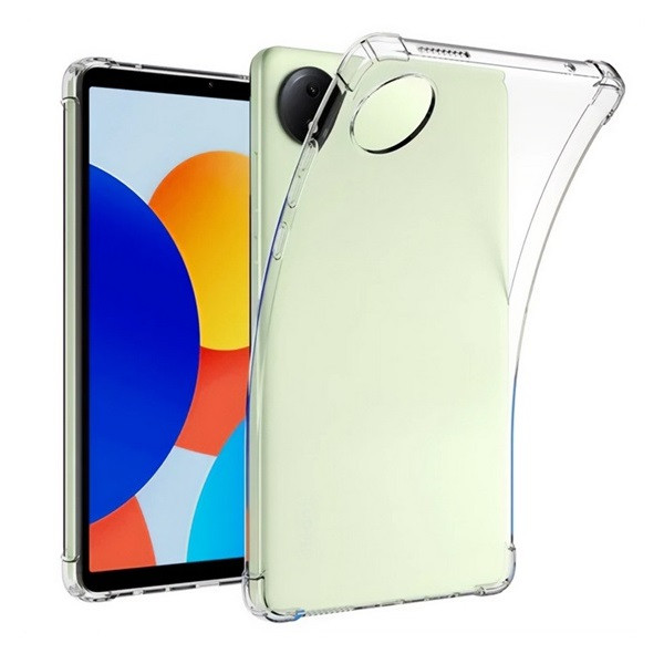 Xiaomi Redmi Pad SE (8.7), Szilikon tok, közepesen ütésálló, légpárnás sarok, átlátszó