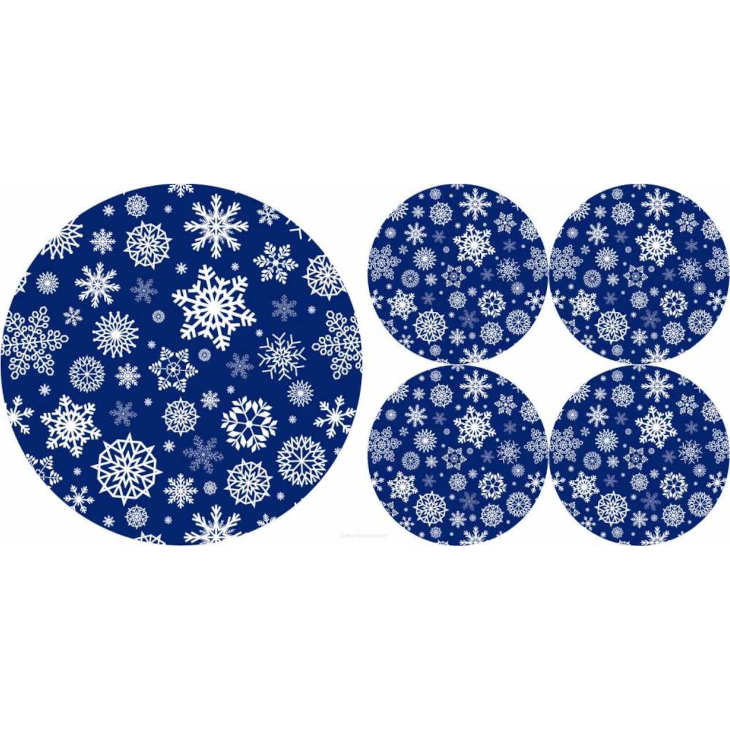 Bertoni BERTONI EE Kerek Asztali Alátét Szett 1+4 - SNOW