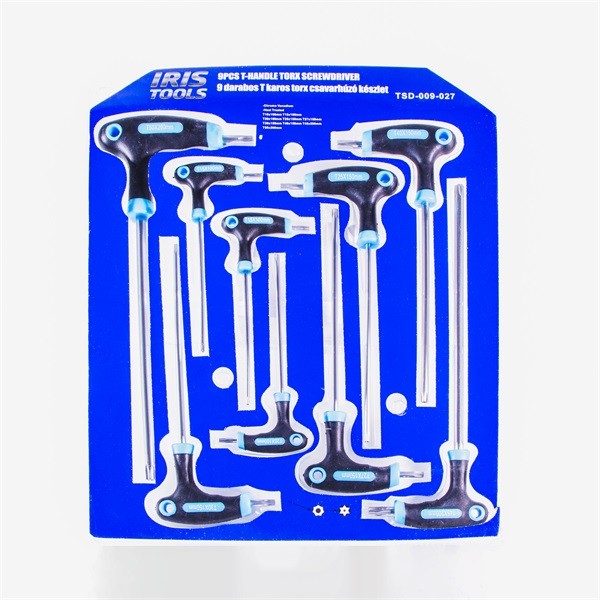 Iris Tools TSD-009-027 T karos torx csavarhúzó készlet (9 db / csomag) (TSD-009-027)