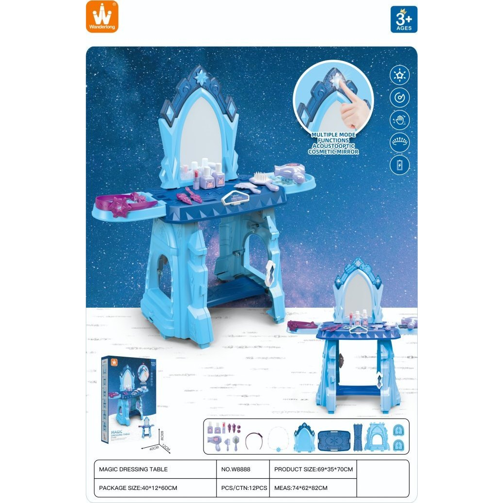 Kék Színű Fésülködőasztal (ZDZ.W8888)