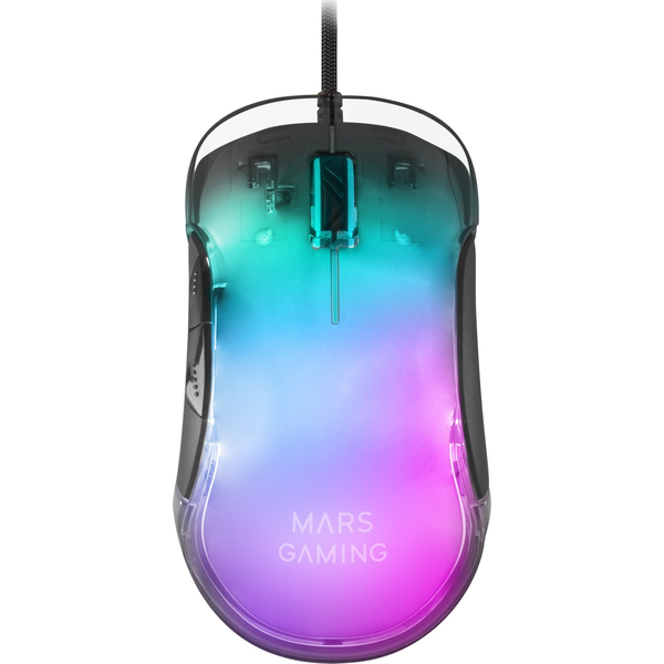 Mars Gaming MMGLOW Gaming Egér 12800 DPI RGB Fekete