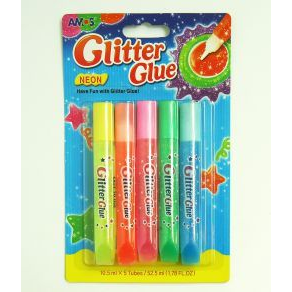 Amos Neon Színű Csillámos Ragasztó Szett - 5 db-os (WIKR-936726)