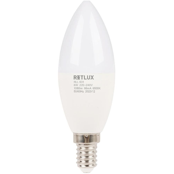 RETFLUX RLL 631 C37 E14 candle 8W DL D