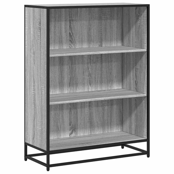 Bibliotecă, gri sonoma, 80,5x35x107,5 cm, lemn prelucrat
