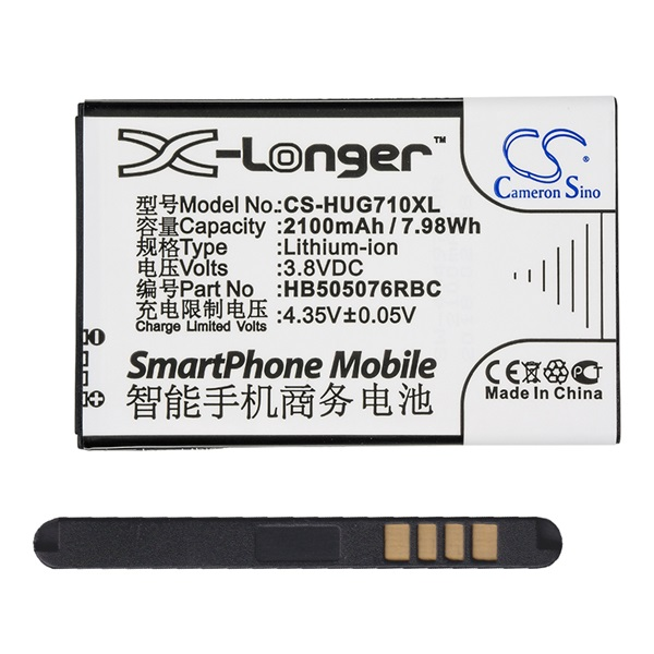 Cameron Sino Li-Ion akku (3.8V/2100mAh, Huawei HB505076RBC kompatibilis) FEKETE Huawei Y3 II (Y3-2) / Ascend Y600 / Ascend G700 (CS-HUG710XL)