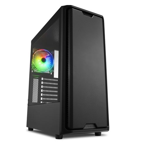 Sharkoon SK3 RGB táp nélküli ablakos ház fekete (4044951030170) (4044951030170)