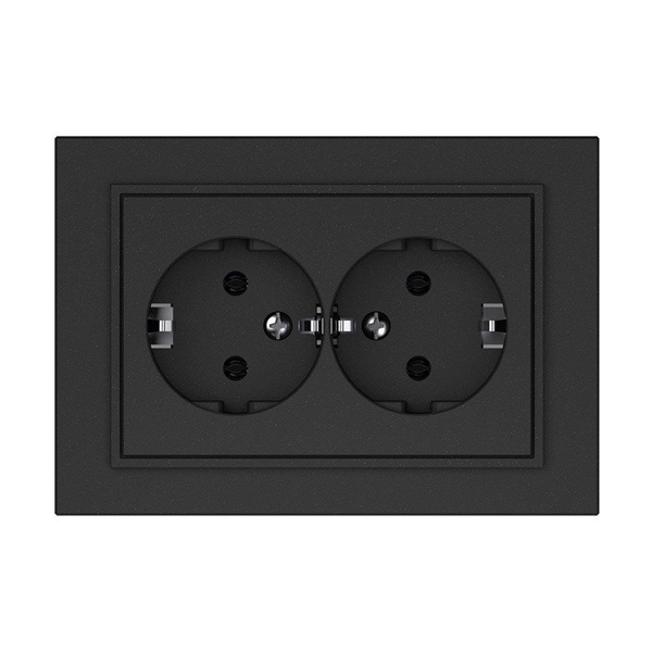 SOCKET TWO PLACESRP16-021 QR1000 BLACK