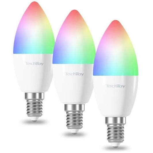 TechToy Smart Bulb RGB 6W E14 ZigBee 3 db-os szett (TSL-LIG-E14ZB-3PC)
