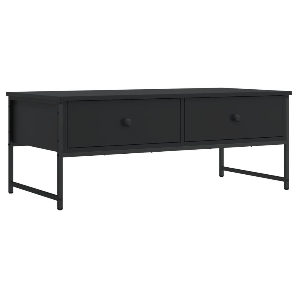 fekete szerelt fa dohányzóasztal 101x49x39,5 cm (837737)