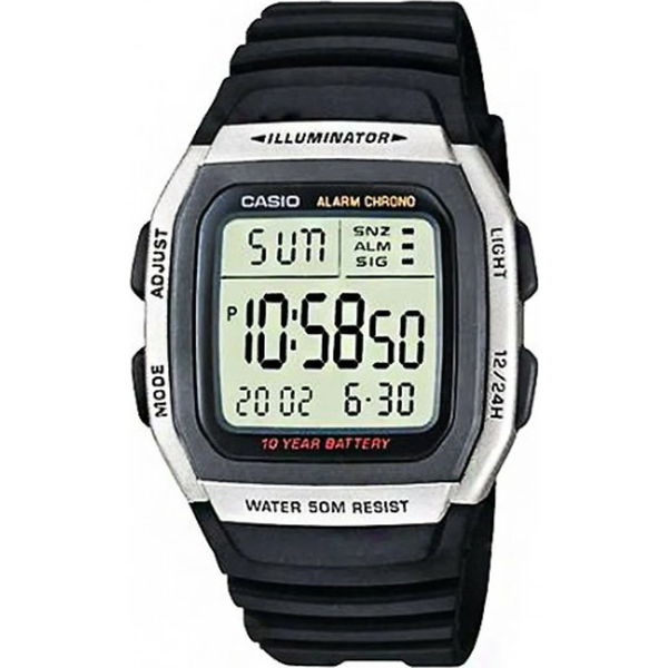 Reloj De Pulsera Casio W-96h Digital Para Hombre Color Negro Correa Resina