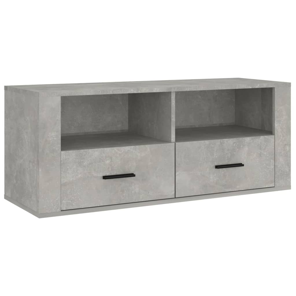 betonszürke szerelt fa TV-szekrény 100x35x40 cm (816812)