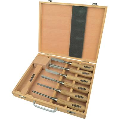 Brüder Mannesmann Set unelte sculptură lemn, 7 piese, 66107