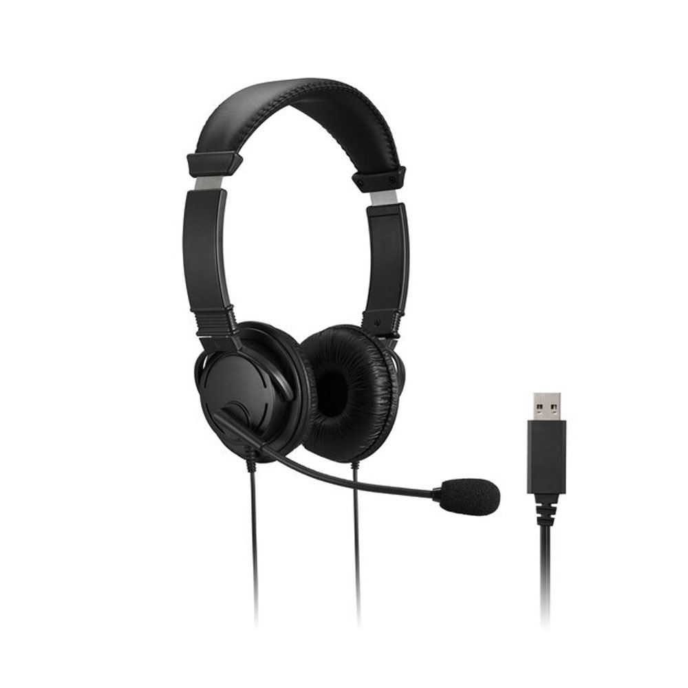 Kensington K33065WW fejhallgató és headset Vezetékes Fejpánt Iroda/telefonos ügyfélközpont USB A típus Fekete (K33065WW)