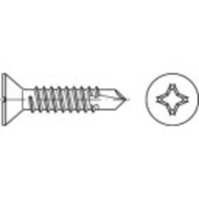 TOOLCRAFT TO-5441697 önmetsző csavar 6,3 mm 38 mm kereszthornyú Philips ISO 15482 galvanikusan cinkezett acél 250 db (TO-5441697)