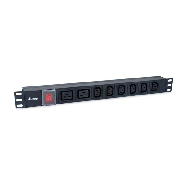 Equip 333316 strømforsyningsenhed (PDU) 8 AC stikkontakt(er) 1U Sort