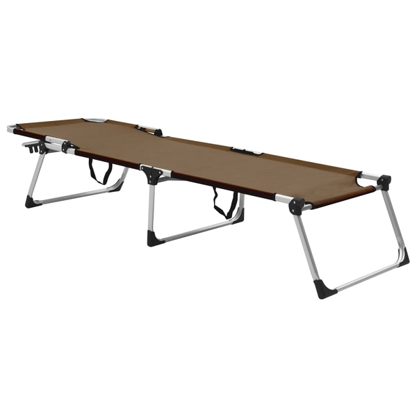 barna alumínium extra magas összecsukható napozóágy időseknek