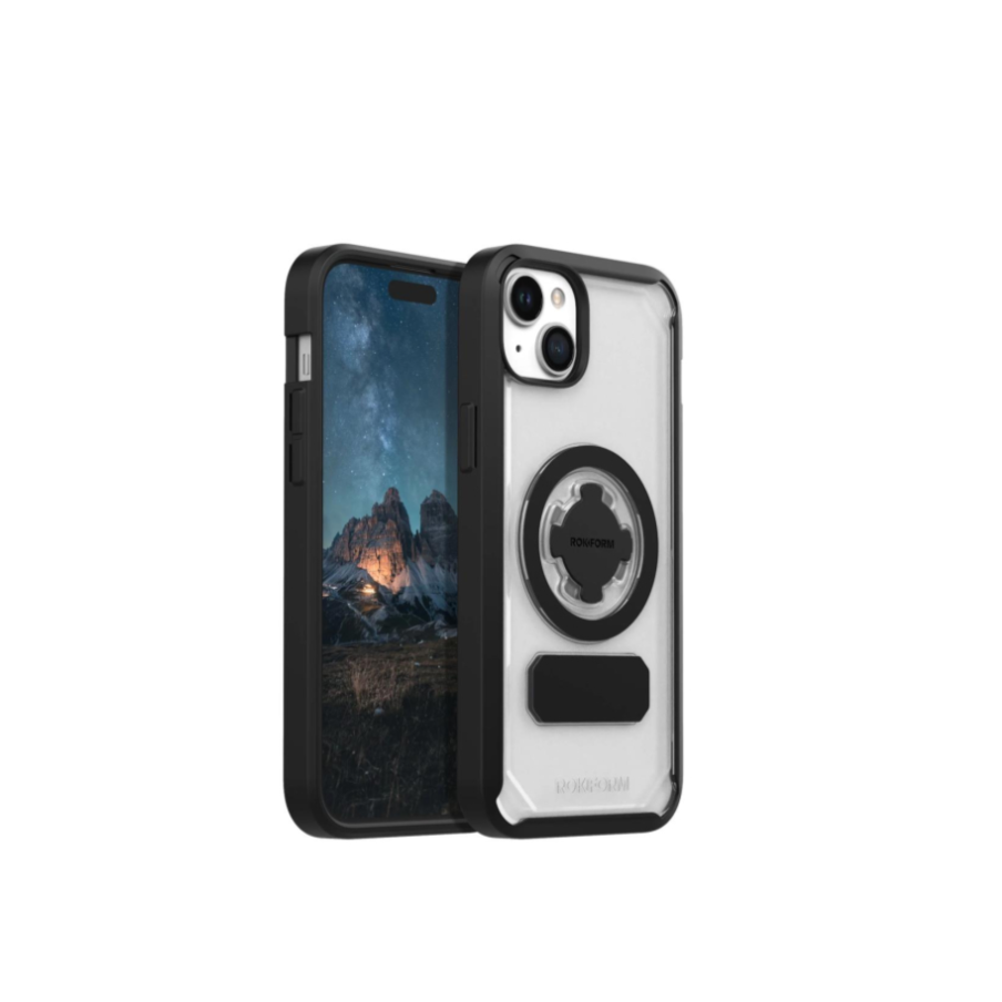 Rokform Apple iPhone 15 Plus Hátlapvédő Tok - Átlátszó/Fekete (RF311520P)