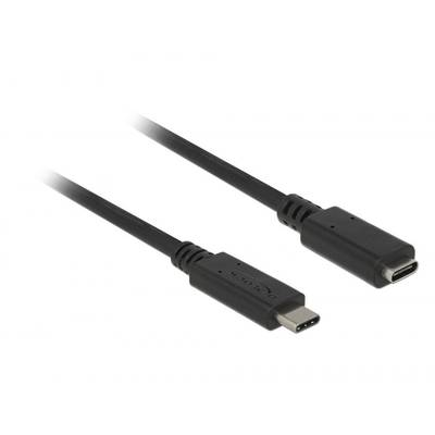 DELOCK Verlängerungskab. USB/C St > Bu SuperSpeed 1.0m schw