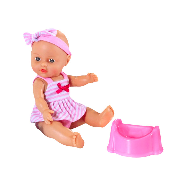 Loko Toys Pisilő baba bilivel és cumisüveggel - 28 cm (LOKO98411)