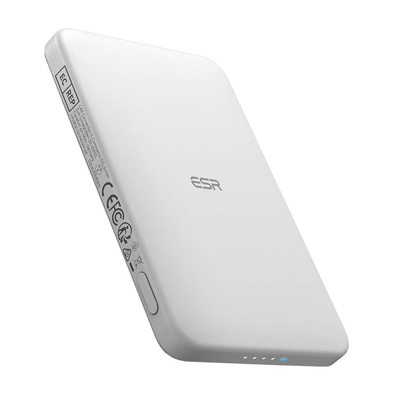 ESR 2G5210161 Qi2 MagSlim Powerbank USB-C + Wireless / 5000mAh 15W - Fehér (2G5210161)