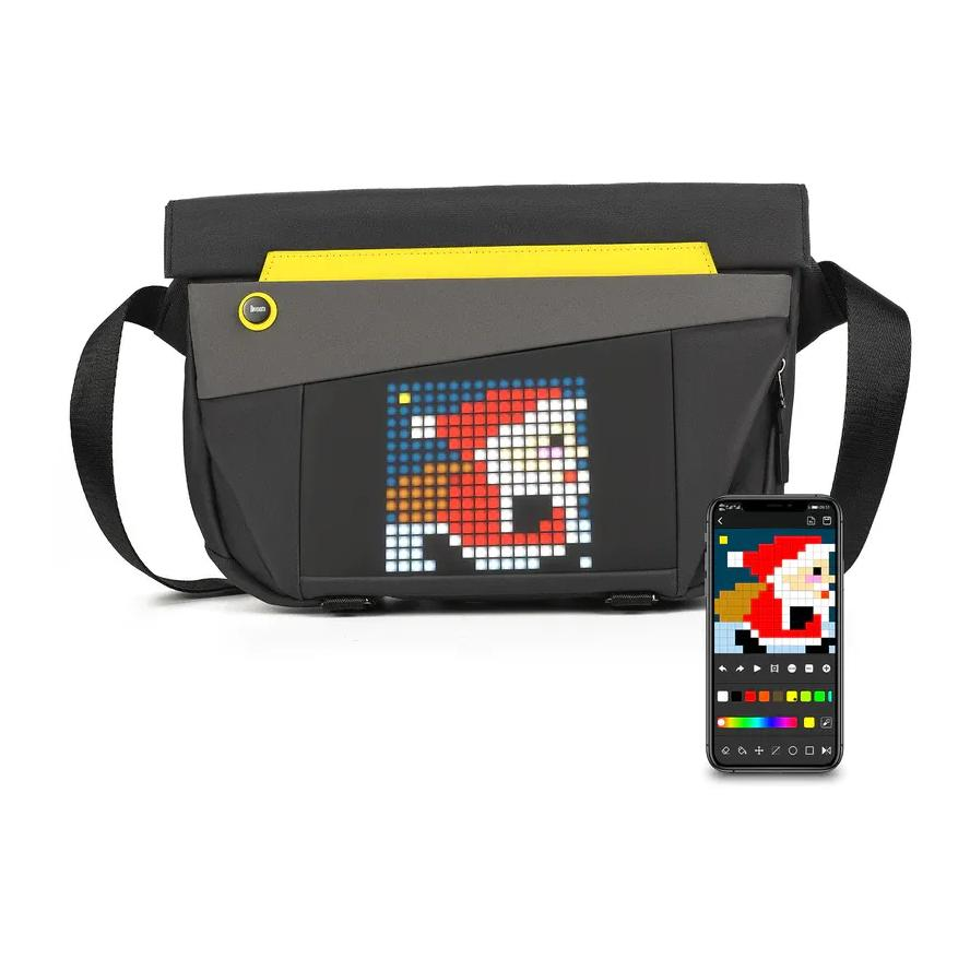 Divoom Pixel Slingbag-V 12" Notebook táska - Fekete (6958444603803)