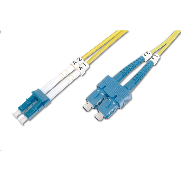 DIGITUS LWL Patchkabel LC -> SC 1.00m Singlemode Duplex OS2
