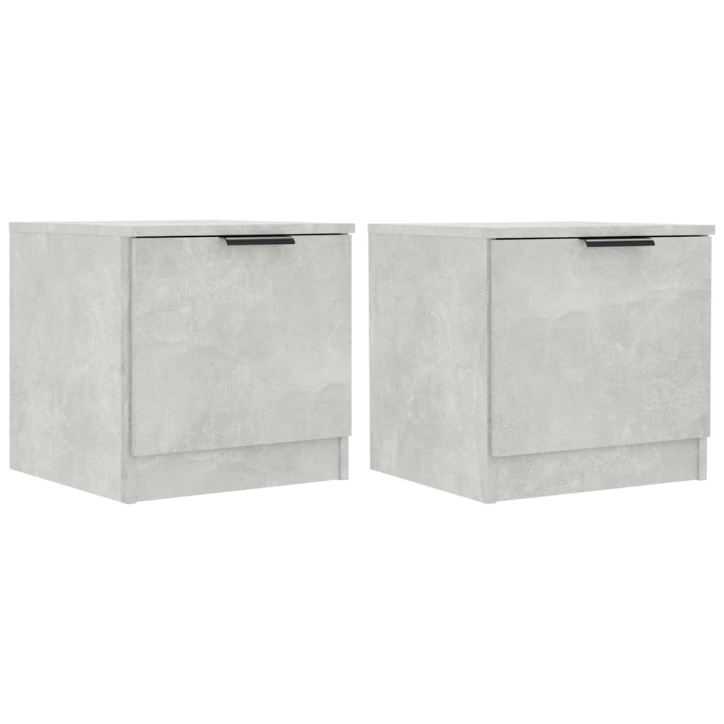 2 db betonszürke éjjeliszekrény 40 x 39 x 40 cm (811205)
