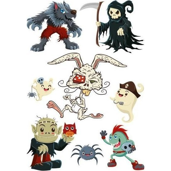 Tetováló Matrica Herma Zombik Színes (4008705151962)