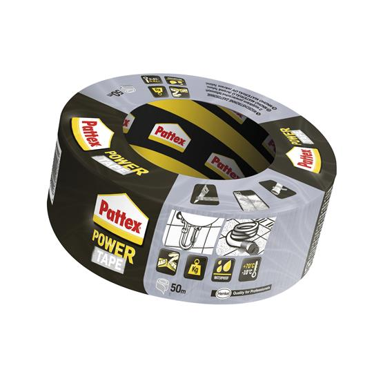 Banda adeziva Pattex, Power Tape, 48 mm x 50 m, Argintiu
