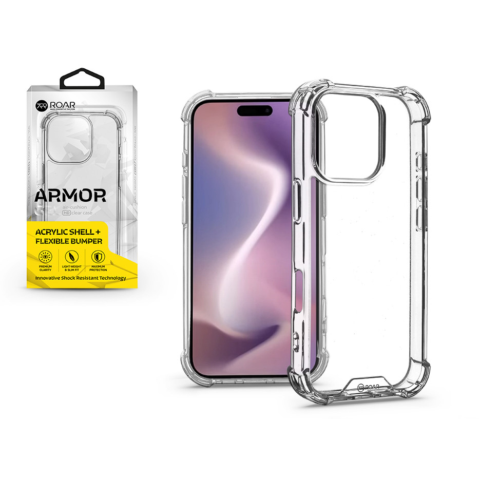 Roar Armor Gel szilikon hátlap - Apple iPhone 16 Pro - átlátszó (KC311727)